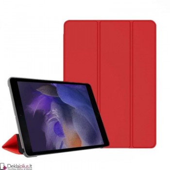 Smart soft dirbtinės odos dėklas - raudonas (Samsung Galaxy Tab A9 8.7 (X110/X115)-Tab A11 8.7 (SM-X130N)